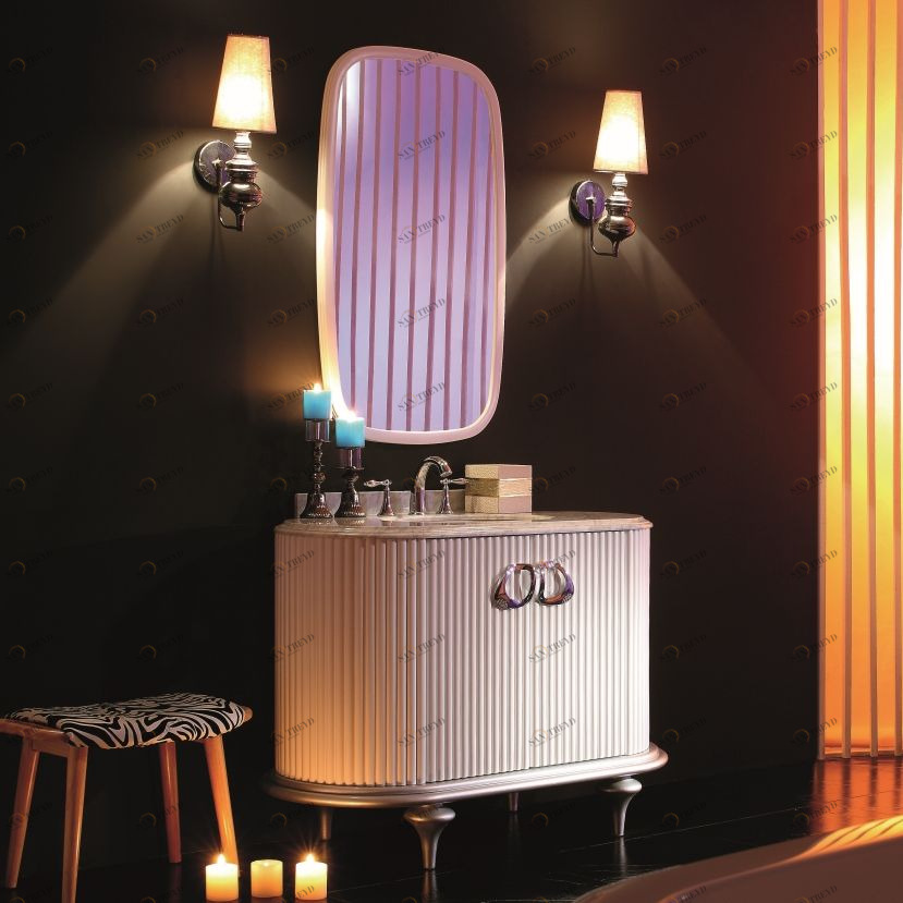 Тумба RIVOLI 120 арт.TS-RI912-C-W/B Белый/Цоколь с ножками черный Tessoro TSRI912CWB