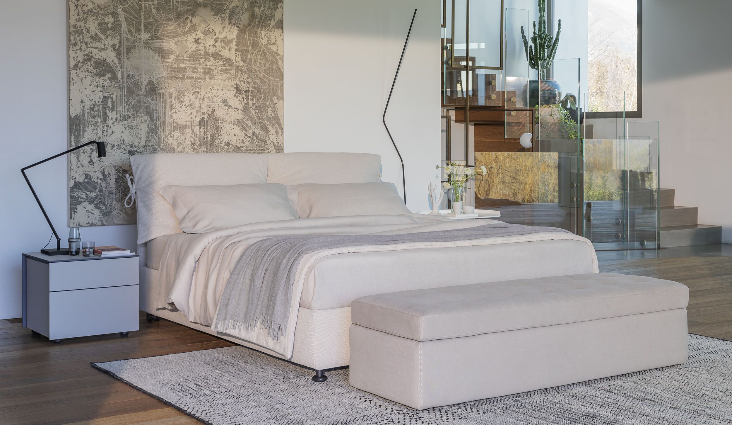 Съемная двуспальная кровать Flou Nathalie ARCH-00067219 - Вид №1