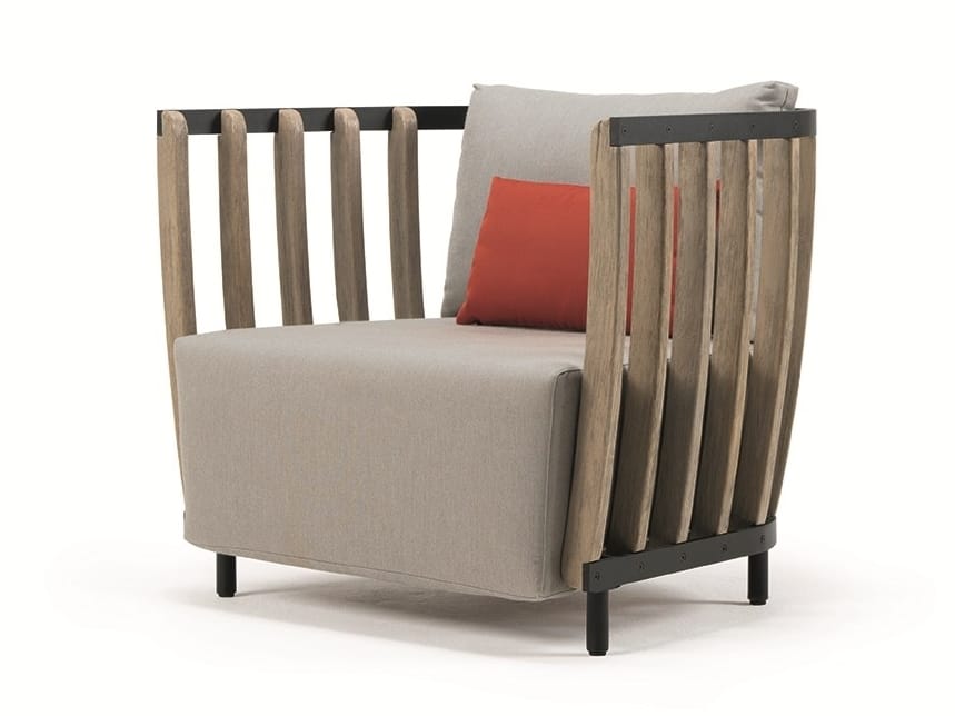 Садовое кресло из тикового дерева с подлокотниками Ethimo ARCH-00134763 - Вид №8