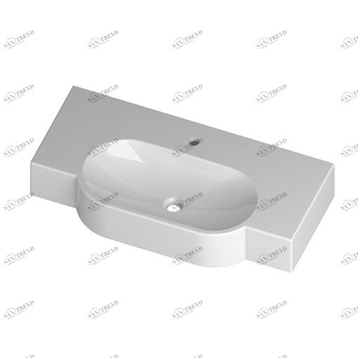 OV09045101 Подвесная раковина настенная овальная Disegno Ceramica  белая 