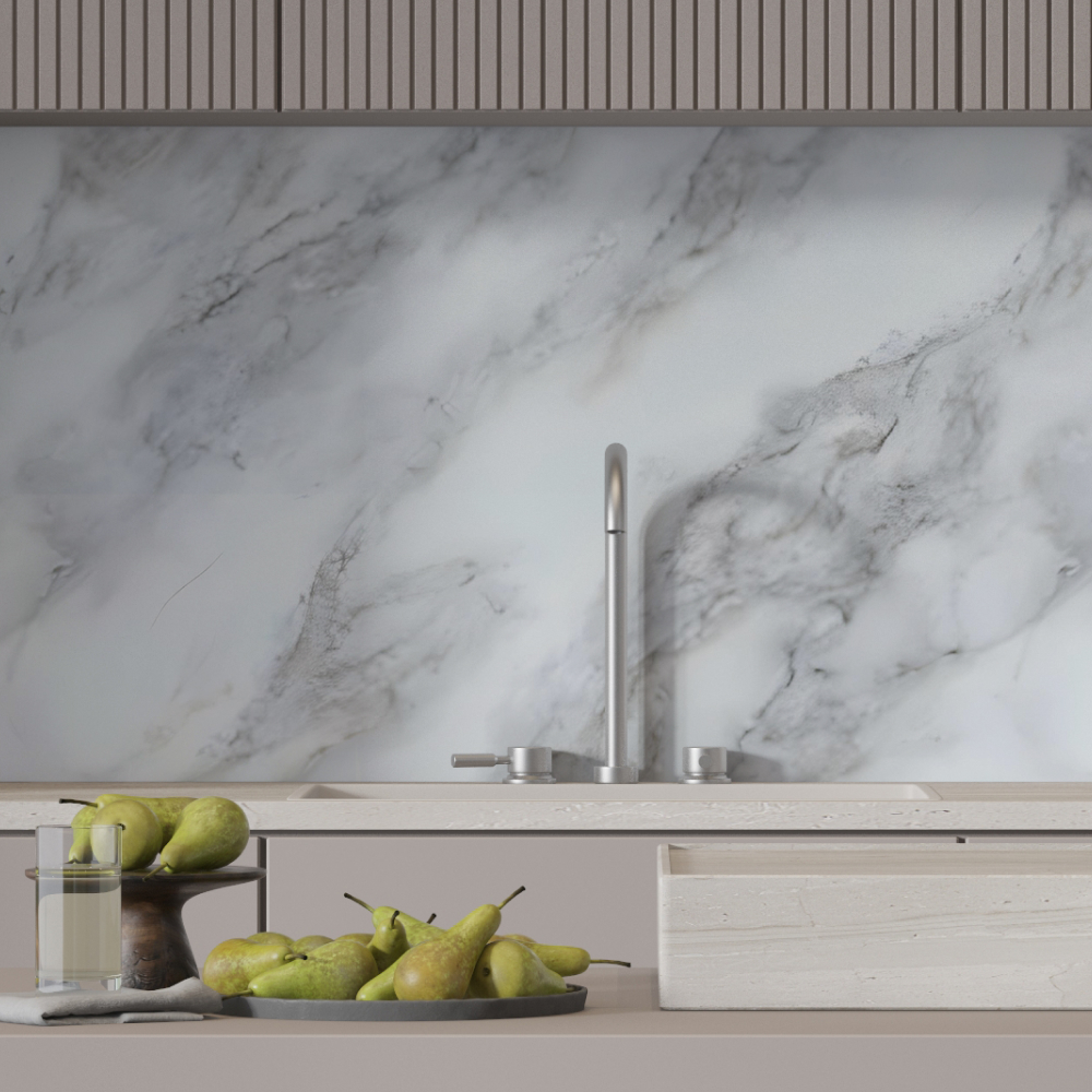 Кухонный фартук АБС Stella Light Мрамор Классик 600*3000*0,75мм (1 шт.) STSR-984 - Вид №1
