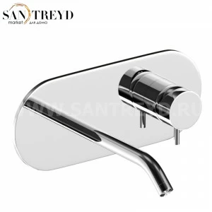 922890 Смеситель встраиваемый для раковины без донного клапана, цвет Хромированный Kerasan Nolita Италия