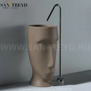 4741K88 Напольная раковина стоящая круглая Kerasan Artwork