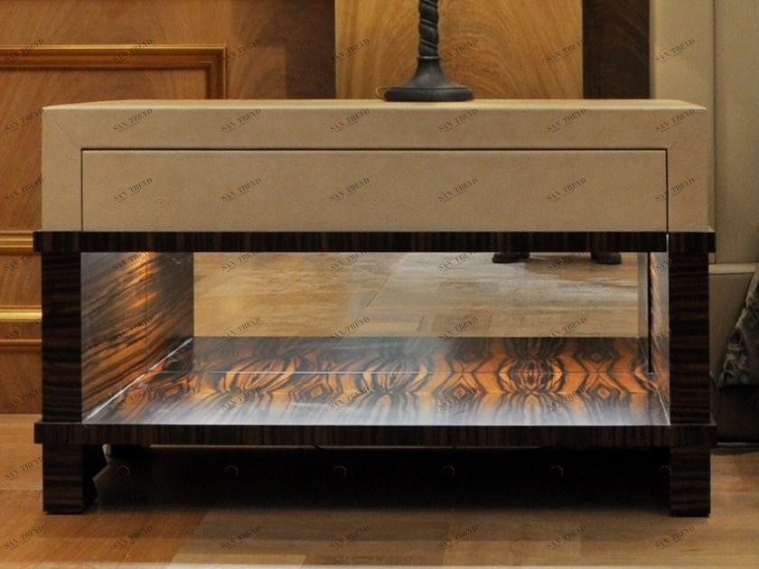 Arnaboldi Interiors Прямоугольная тумбочка из черного дерева с ящиками Vip sun-id-1504203