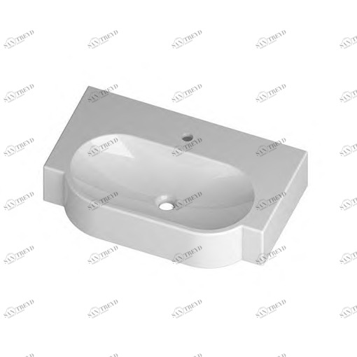 OV07045101 Подвесная раковина настенная овальная Disegno Ceramica  белая 