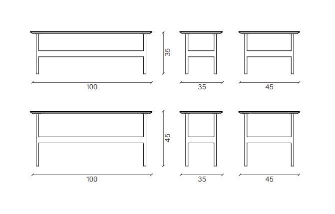 Прямоугольный стеклянный журнальный столик с мраморным эффектом Devina Nais TETRIS ARCH-00089338 - Вид №3