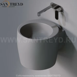 L102T0R0V1.116 Подвесная раковина настенная круглая A. e T. Italia SPOT серая