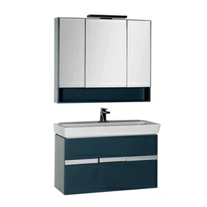 Комплект мебели Aquanet Виго 100 сине-серый