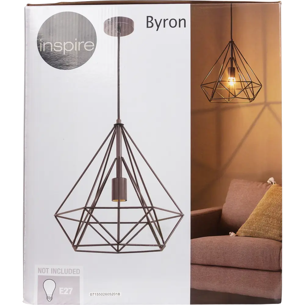 Подвес Inspire Byron 1xE27x60 Вт, 37 см, металл 17900806 STLM-2115791  - Вид №6