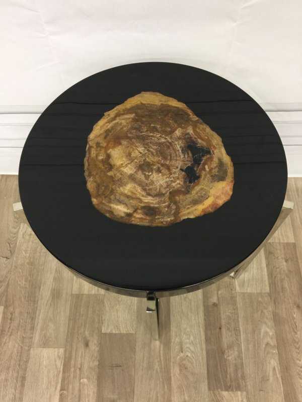 Приставной столик круглый черный Pompidou от Eichholtz EICHHOLTZ  242526 Хром;черный  - Вид №11