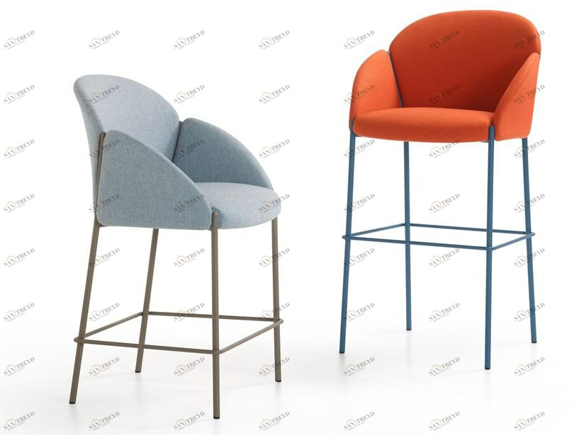 Artifort Высокий табурет из ткани с подлокотниками со спинкой Andrea sun-id-1435213