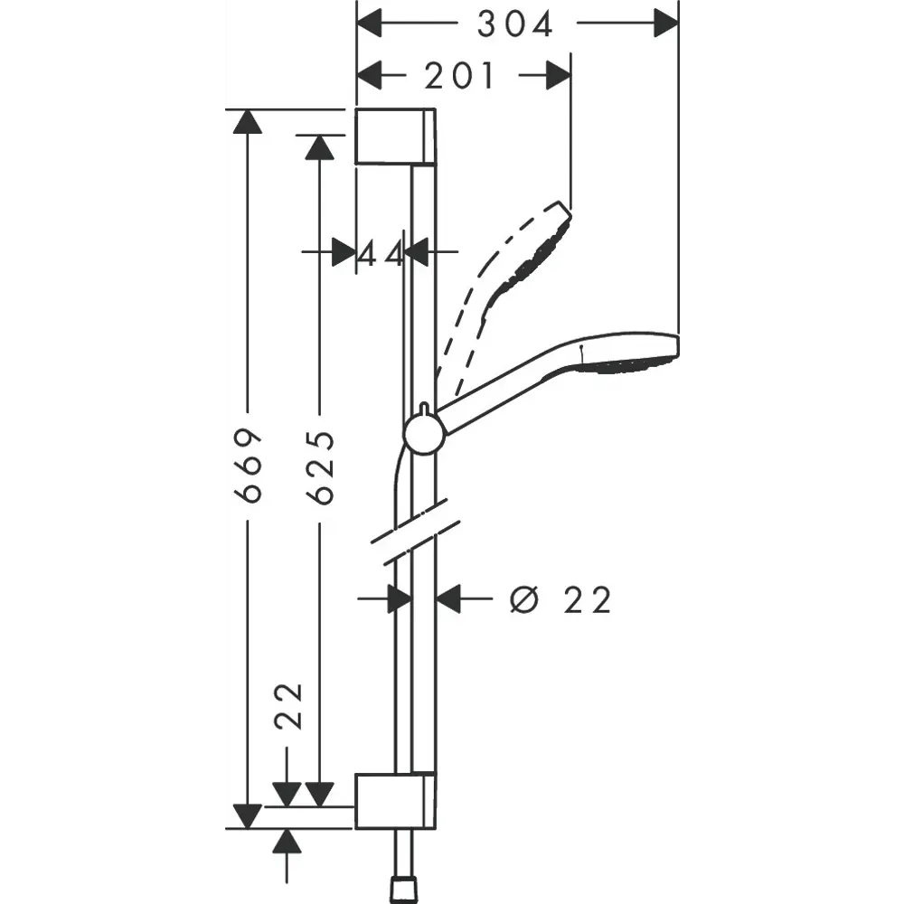 Душевая стойка Hansgrohe Croma Select E Multi 65 см 3 режима 82600621 STLM-2191557 Без серии - Вид №8