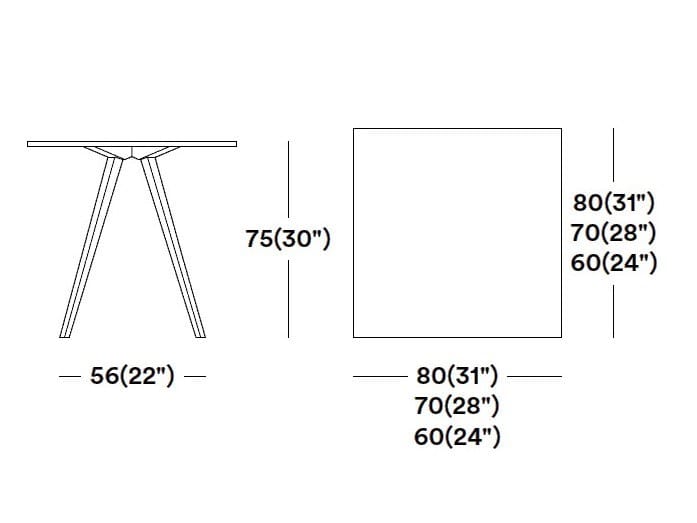 Квадратный стол из массива дерева Tirolo ARCH-00071785 - Вид №1
