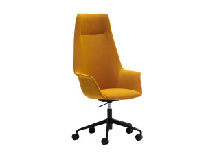 Вращающееся офисное кресло с высокой спинкой