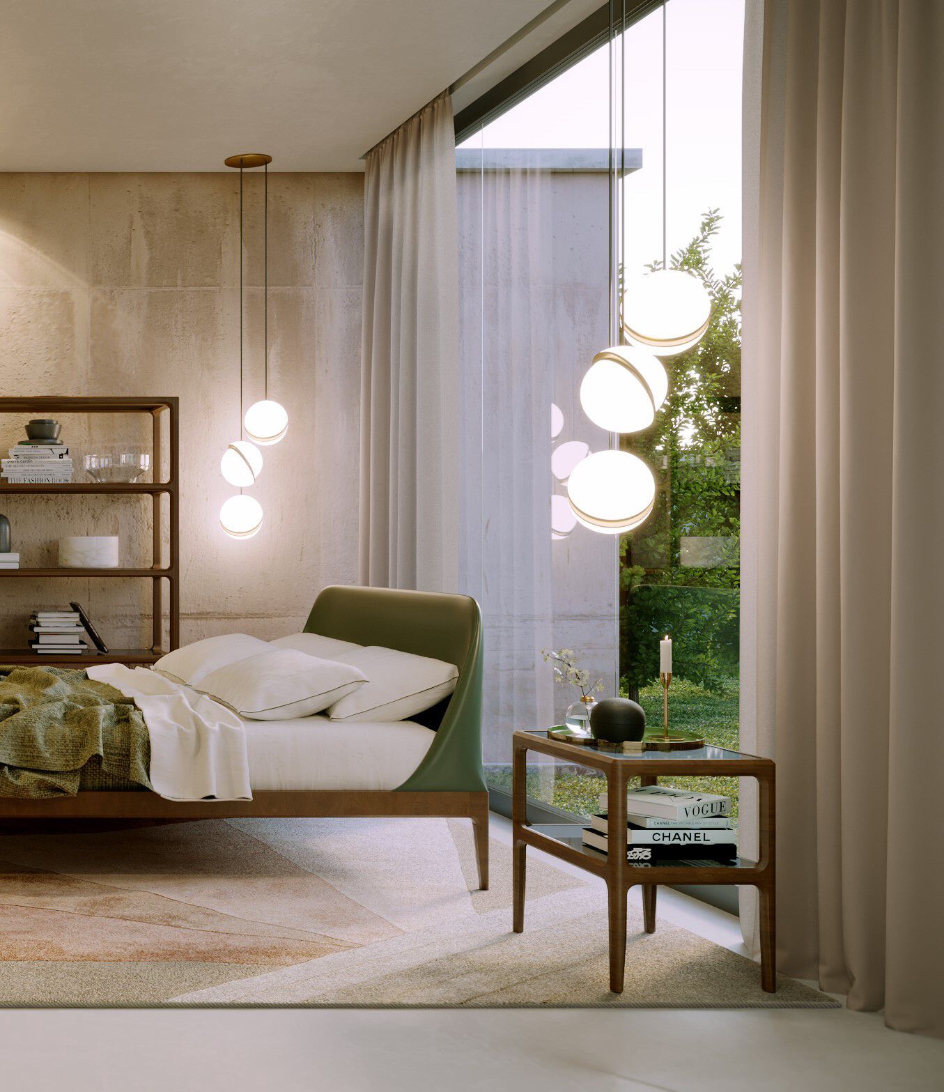 Прямоугольная тумбочка из дерева и стекла Morelato ARCH-00100430 - Вид №3