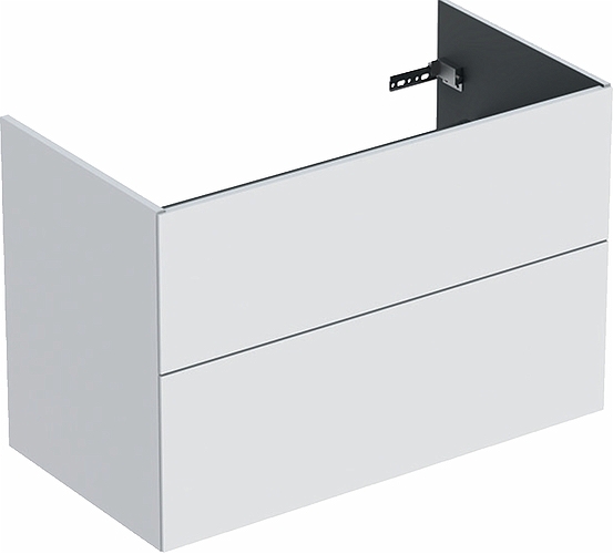 9751072111 IDO Elegant напольный шкаф для мебельной раковины с двумя ящиками, W = 600 мм, W1 = 610 мм, матовый черный - Вид №8