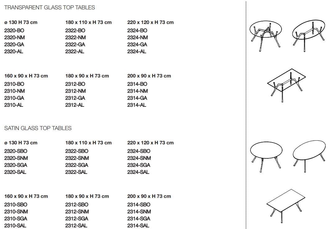 Прямоугольный стол из стали и стекла Caimi Brevetti ARCH-00123638 - Вид №3