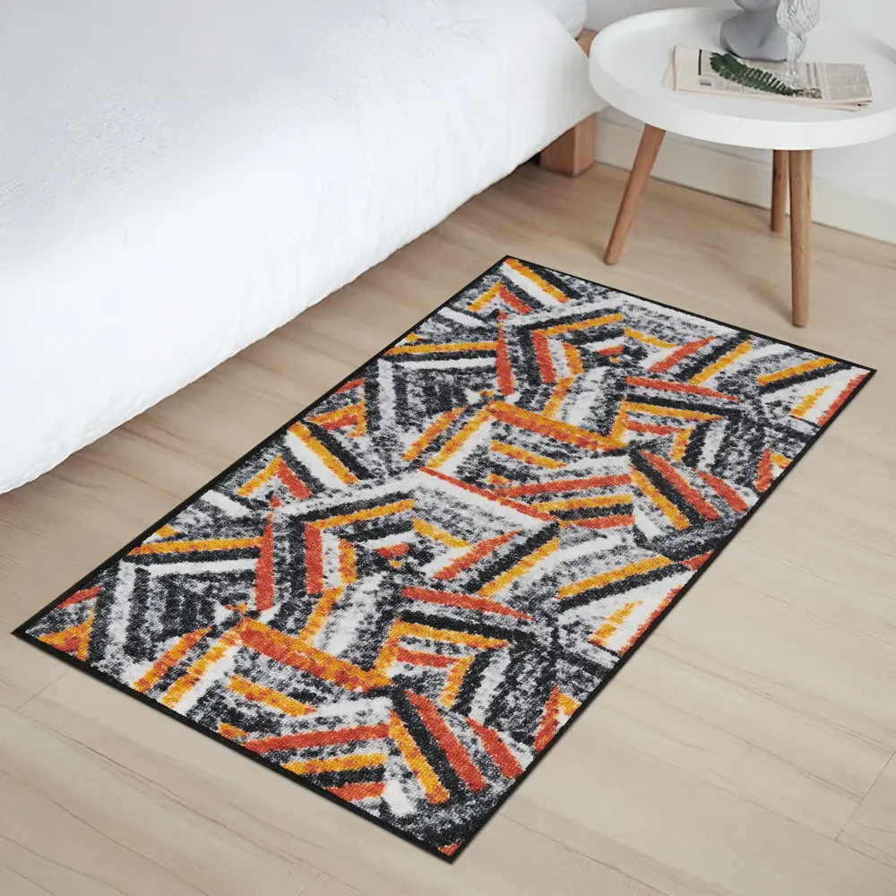 Коврик декоративный нейлон Кристалл 50x80 см цвет оранжевый CTIM STLM-2110220 - Вид №5