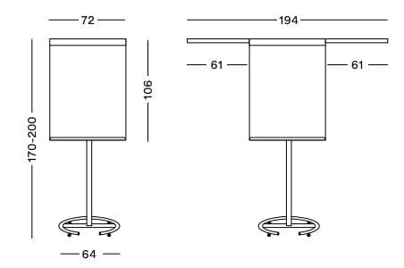 Металлическая магнитная офисная доска с колесами Made Design FLIPCHARTS ARCH-00139131 - Вид №5