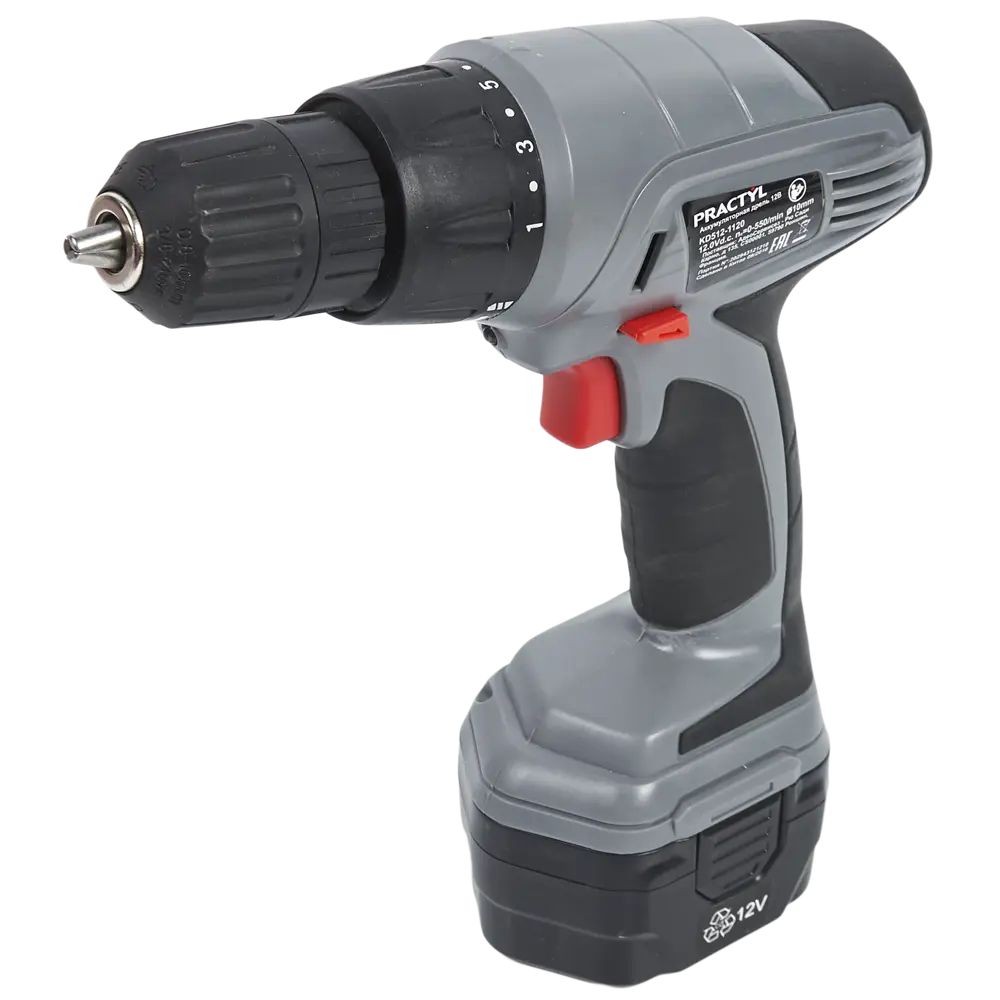 Шуруповерт аккумуляторный Practyl KD512-1120, 12 В Ni-Cd 1.3 Ач STLM-2162602