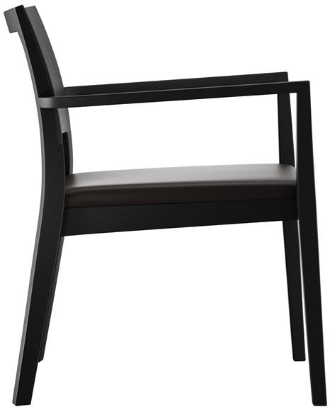 horgenglarus Штабелируемый стул из массива дерева с подлокотниками  6-693a  - Вид №4