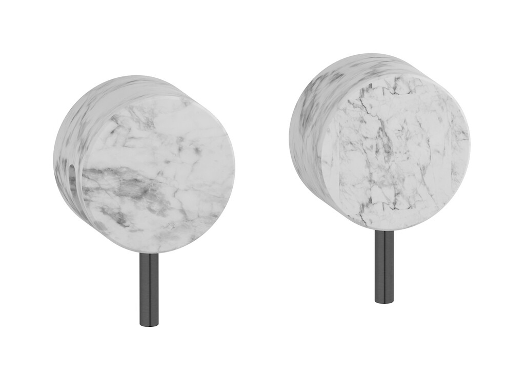 Встроенный смеситель для душа на 2 отверстия на 1 потребителя. WE ARE IB mr400cs_1 Brushed Black Chrome Marmo