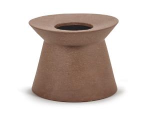 Круглая каменная ваза