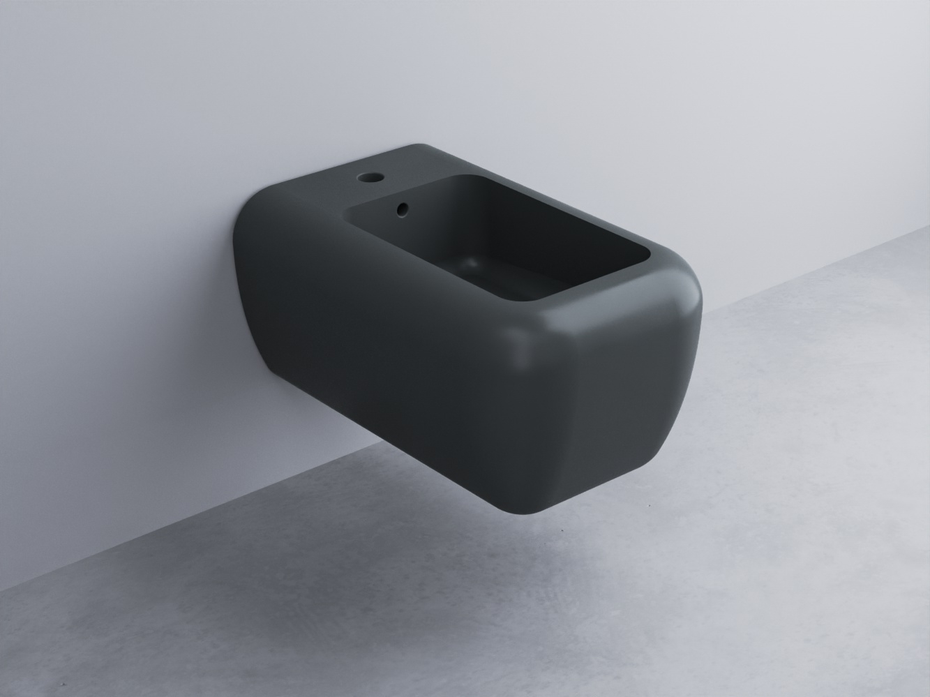 SHBSB-BA Биде подвесное с одним отверстием под смеситель, в комплекте с крепежами Big cielo Shui Ceramica Cielo