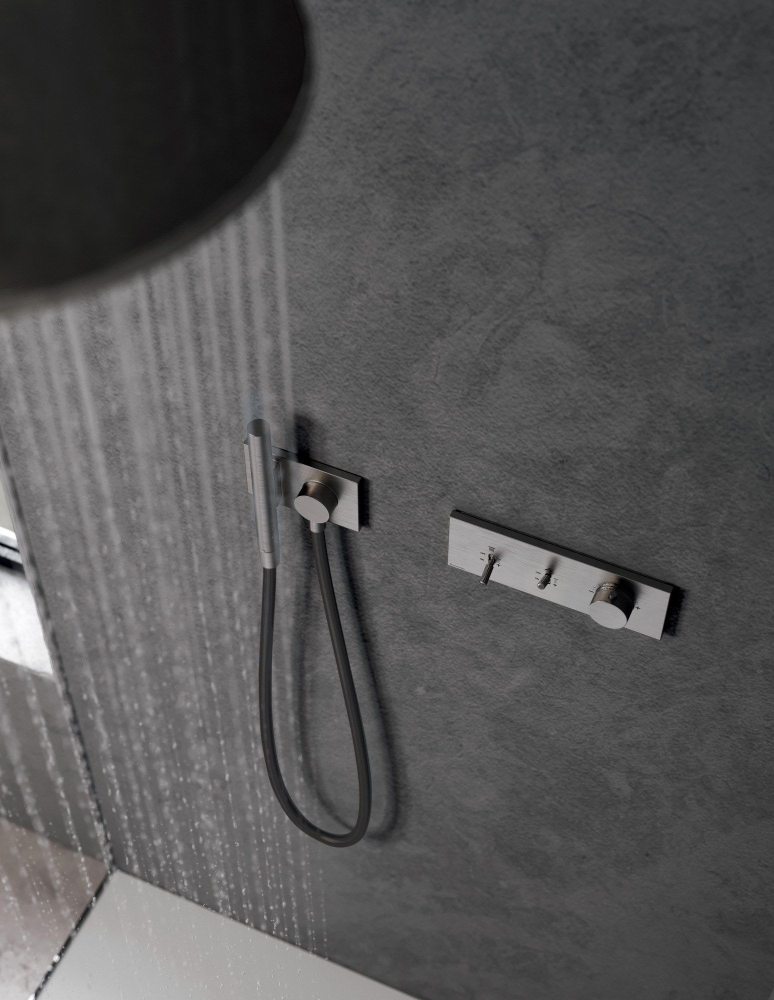 Термостатический набор для душа из латуни с пластиной Rubinetterie Treemme Watt ARCH-00050286 - Вид №2