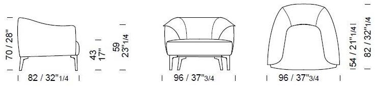 Borzalino Кресло из ткани sun-id-1409565 - Вид №3