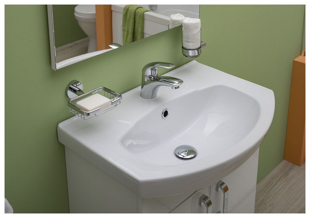 Тумба с раковиной Aquanet Ирис 60 белый (2 дверцы) 0019838000182641 - Вид №6