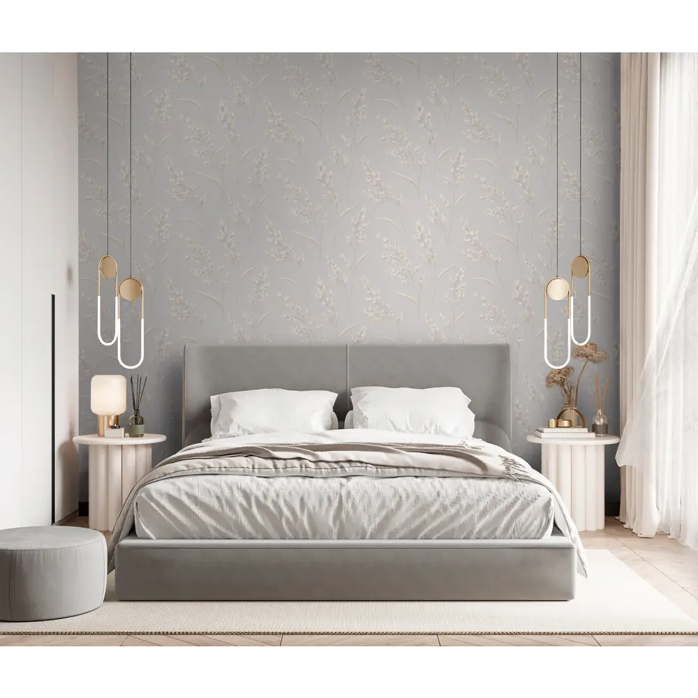 Флизелиновые обои Wallsecret Campo серые 1.06 м 89400491 STLM-1528650 - Вид №4