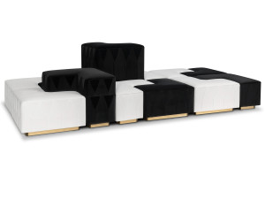 Бархатный пуф