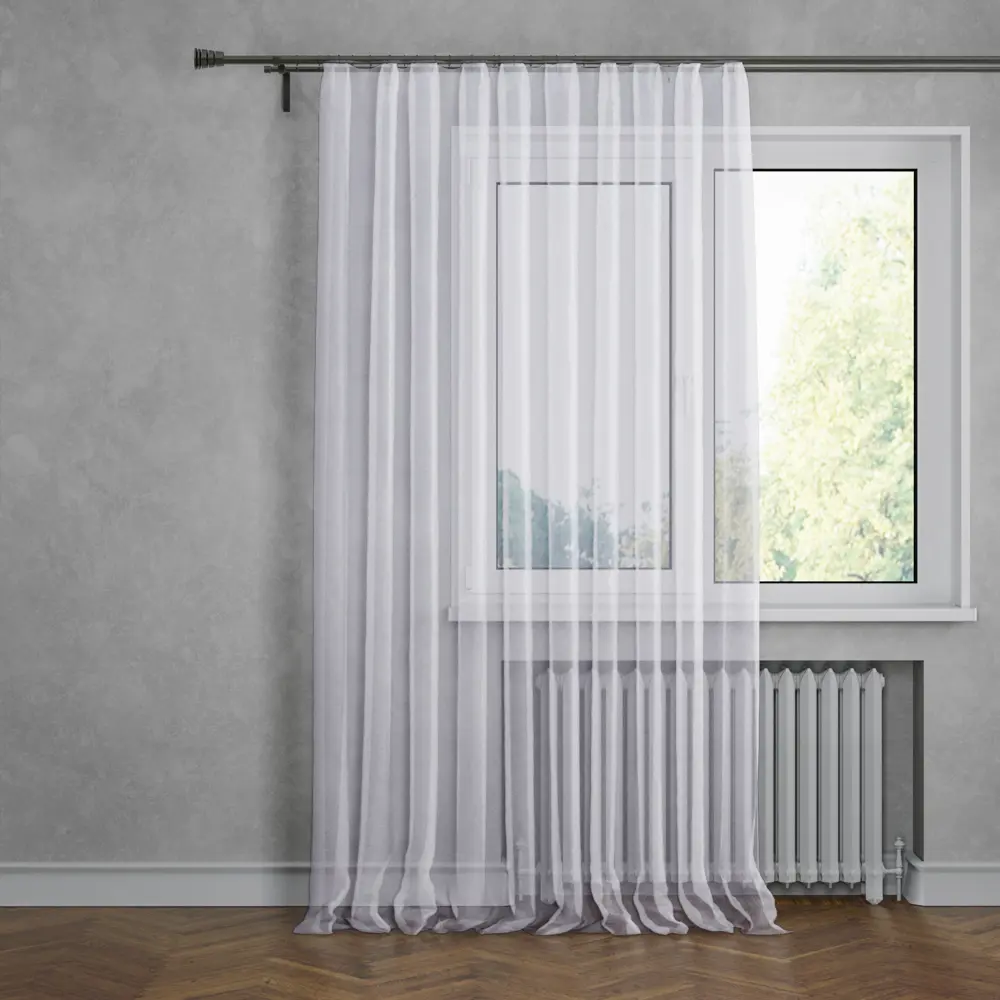 Тюль на ленте Мэдисон 150x280 см цвет белый MIAMOZA STLM-2071058