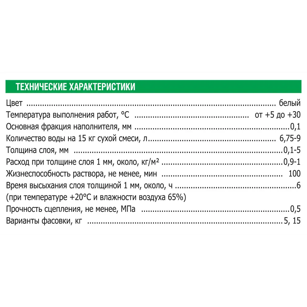 Шпаклевка гипсовая финишная Unis Теплон Финиш Супербелая 15 кг STLM-2147351 - Вид №2