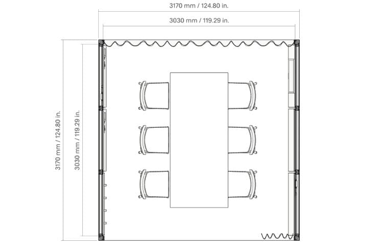 Алюминиевый и стеклянный офисный остров для встреч Mute Modular ARCH-00148563 - Вид №4