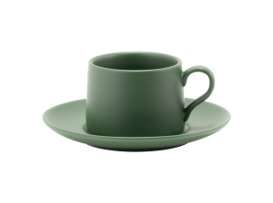 Фарфоровая чашка с блюдцем