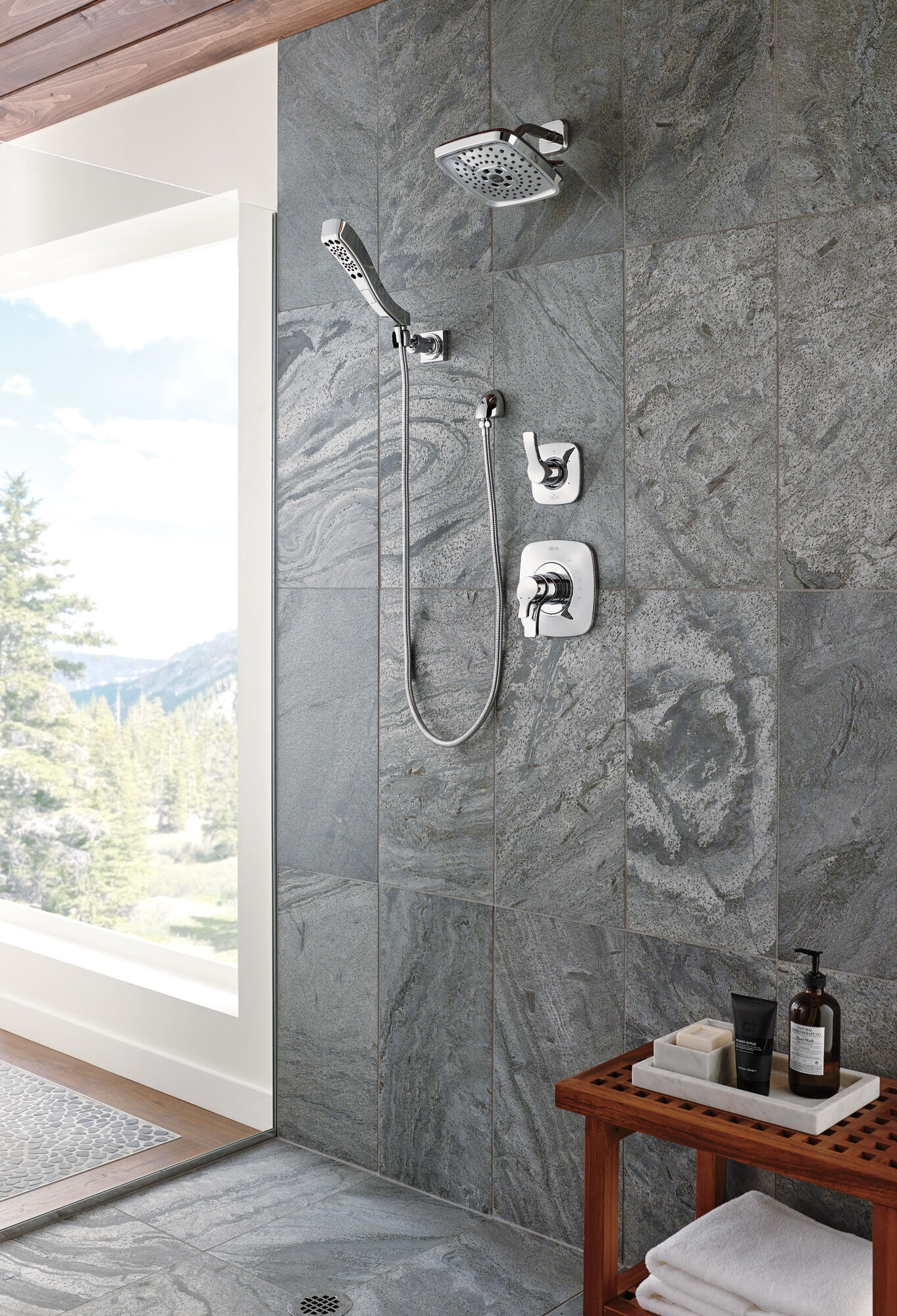 T17252-PN Накладка для душа Monitor® 17 серии H2Okinetic® Delta Faucet Tesla Полированный никель - Вид №3