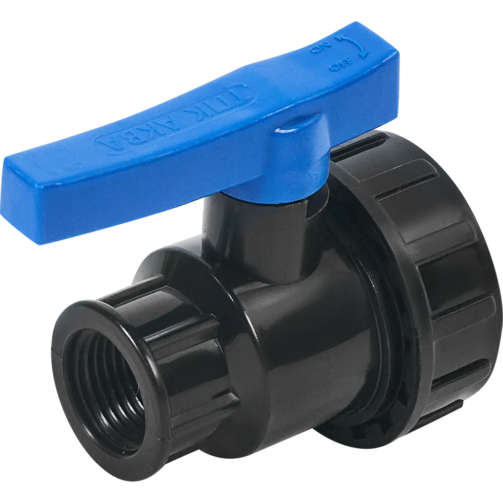 Кран ПНД Политэк для водопровода 1/2" с внутренней резьбой 85358422 STLM-0062155