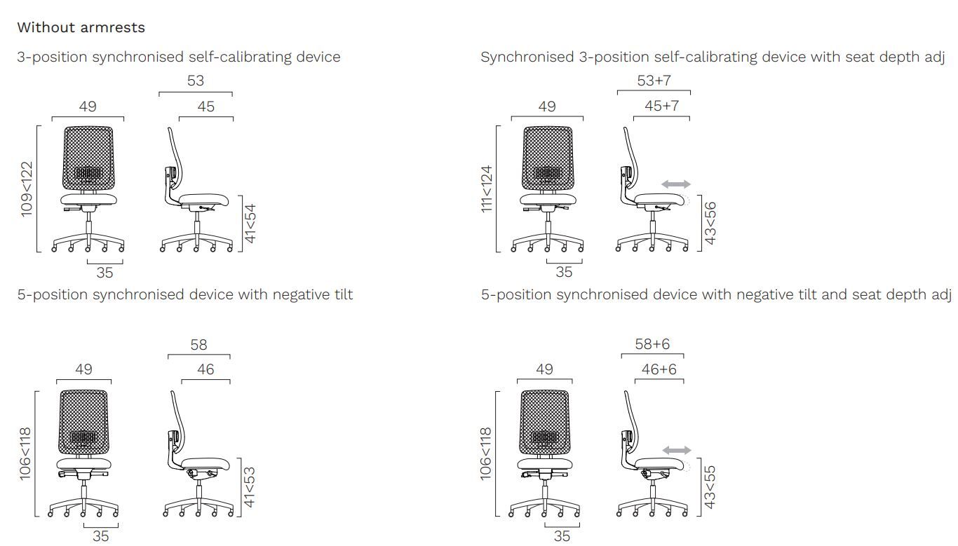 Тканевый поворотный офисный стул с подголовником FREZZA Дензел ARCH-00071306 - Вид №6