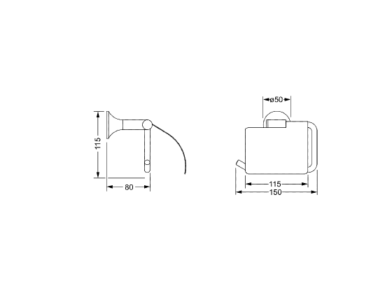Держатель для туалетной бумаги JOERGER Valenciaновинка 638.00.014.000 - Вид №1