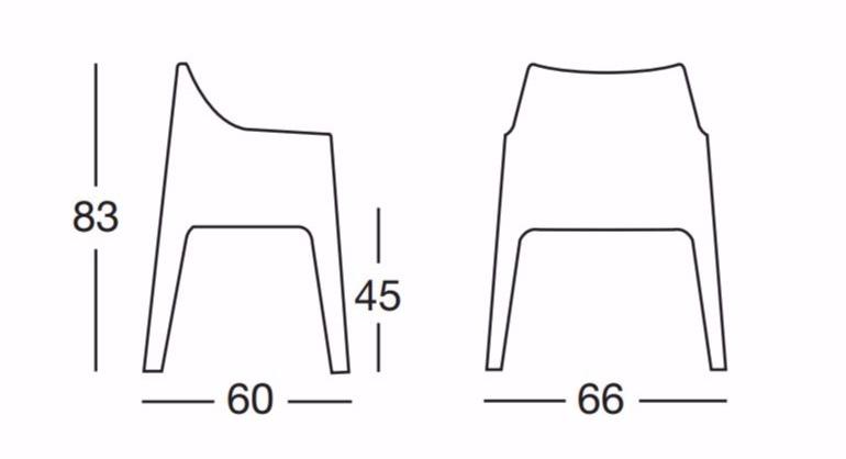 SCAB DESIGN Стул из полипропилена штабелируемый с подлокотниками Coccolona sun-id-1437802 - Вид №3