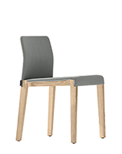 Dalton 661 Кресло с четырьмя ножками на каркасе из ясеня. Сиденье и спинка мягкие. Версия с низкой спинкой. Et al. Dalton