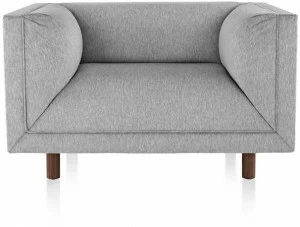 Herman Miller Кресло из ткани с подлокотниками Rolled arm