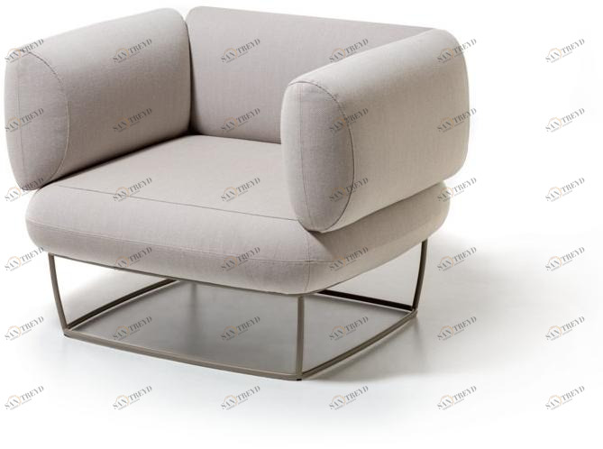 La Cividina Кресло из ткани с подлокотниками Bernard sun-id-1347392