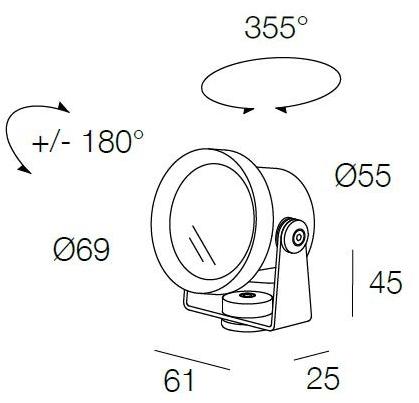 DGA Круглый регулируемый светильник sun-id-1471950 - Вид №1