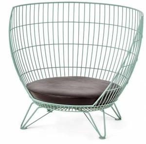 Nola Industrier Кресло из нержавеющей стали с высокой спинкой Basket