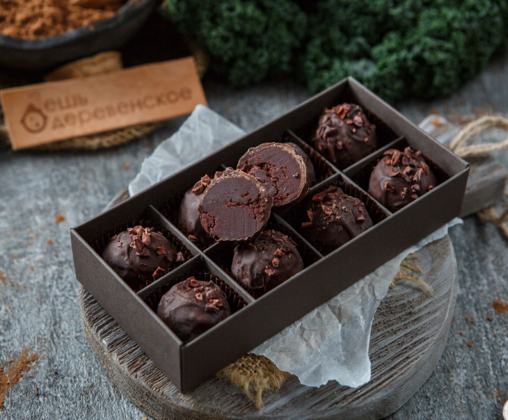 5555 Конфеты шоколадные трюфель "Классический" Вкусляндия  - Вид №1