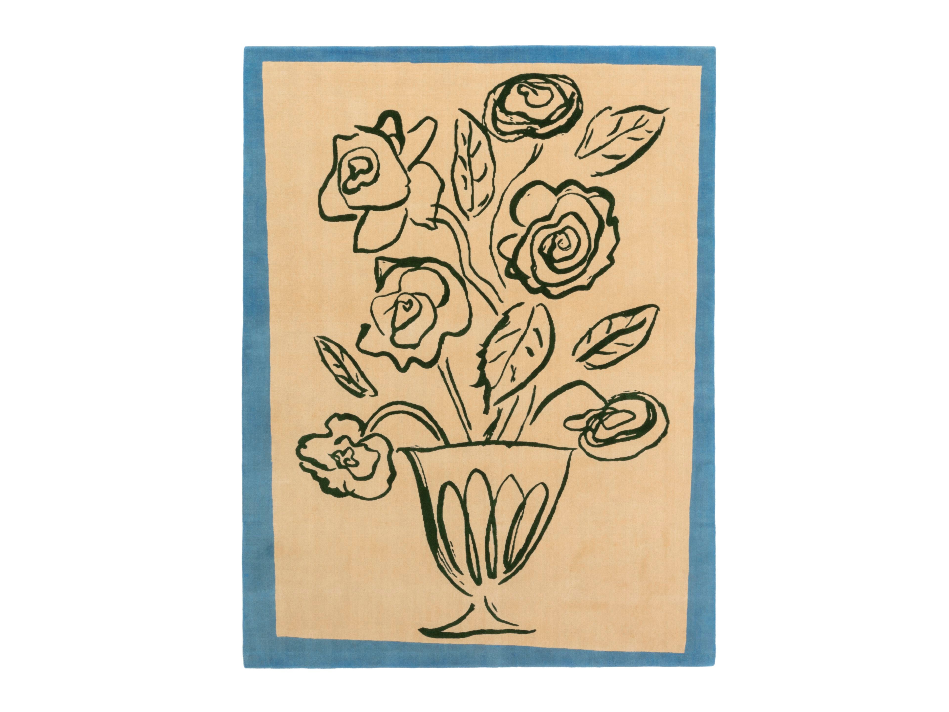 Шерстяной цветочный ковер ручной работы cc-tapis Chateau Orlando ARCH-00145984 - Вид №3