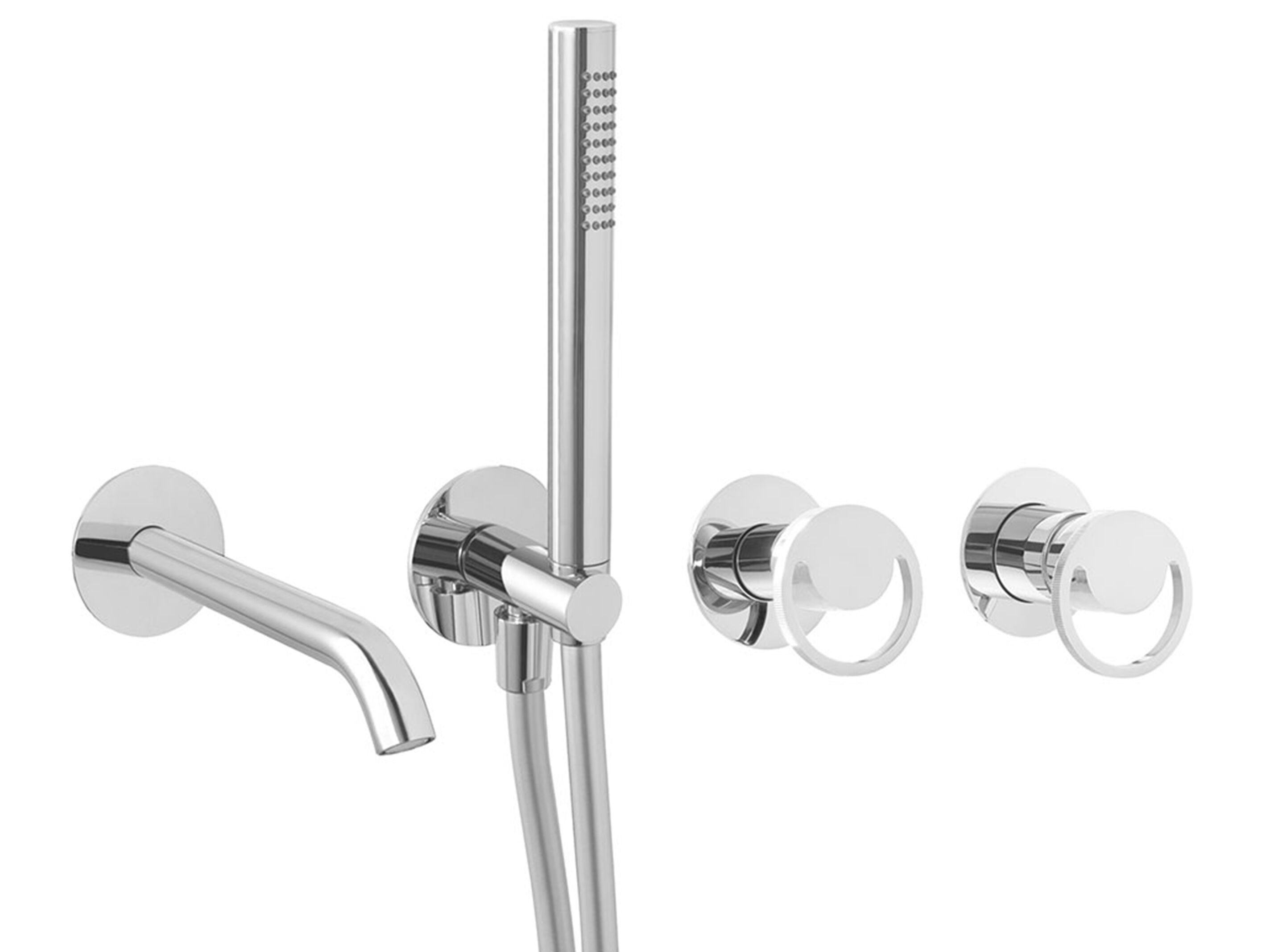 Настенный смеситель для ванны с 3 отверстиями и переключателем QD Magistro Lab Smile ARCH-00039426 - Вид №1